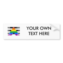 ALLY FLAG DISTRESSED -.png Bumper Sticker