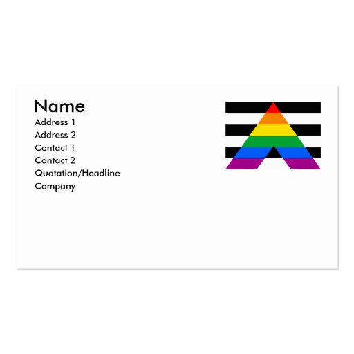 ALLY FLAG ORIGINAL BUSINESS CARD TEMPLATE (front side)