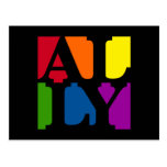 Ally Pop Black Postcard