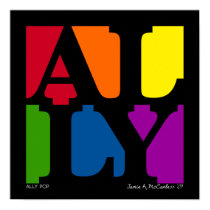 ALLY Pop Poster (Black) posters