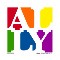 ALLY Pop Poster (White) posters
