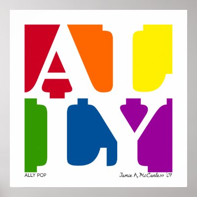 ALLY Pop Poster (White) by jamieco