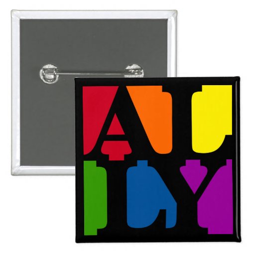 Ally Pop Square Black Button