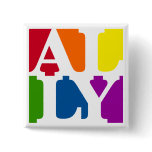 Ally Pop Square White Button