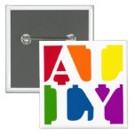 Ally Pop Square White Button