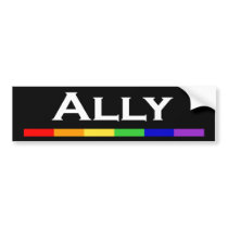 Ally Pride Bumper Sticlker bumper stickers by PrideDEPOT Ally Pride Bumper Sticlker bumper stickers