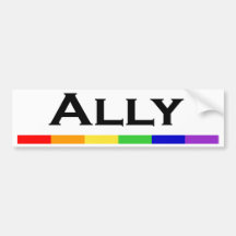 Ally Pride Bumper Sticlker Bumper Sticker