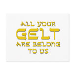 AllYourGelt postcards