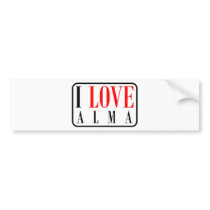Alma, Alabama City Design Bumper Sticker