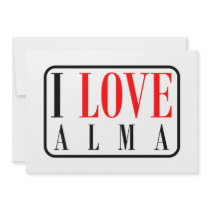Alma, Alabama City Design Personalized Announcement