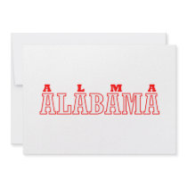 Alma, Alabama City Design Personalized Announcement