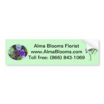 Alma Blooms Purple Bouquet Bumper Stickers