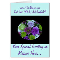 Alma Blooms Purple Bouquet Greeting Cards