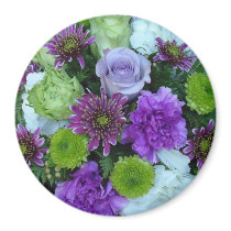 Alma Blooms Purple Bouquet Fridge Magnets