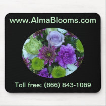 Alma Blooms Purple Bouquet Mouse Pad