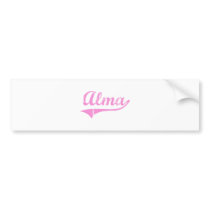 Alma Classic Style Name Bumper Stickers