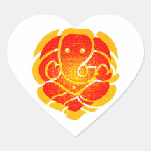 ALMA DE GANESH HERMOSA PEGATINAS CORAZON PERSONALIZADAS