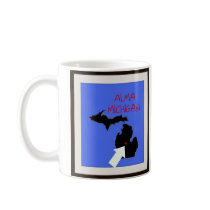 Alma Michigan Map Coffee Mugs