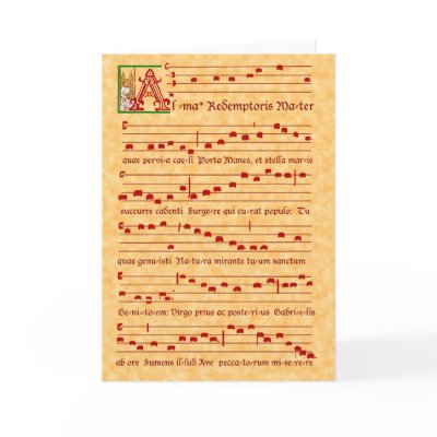 Alma Redemptoris Mater with Angel Card by CatholicTraditions