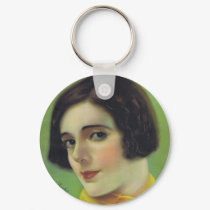 Alma Rubens Silent Movie Star Keychain