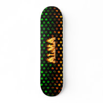Alma skateboard fire and flames design.