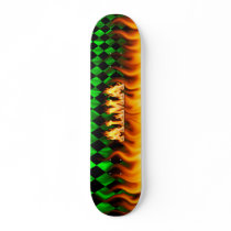 Alma skateboard fire and flames design.
