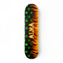 Alma skateboard fire and flames design.