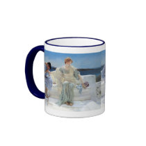 Alma Tadema's Ask Me No More mugs by MasterpieceCafe Alma Tadema's Ask Me No More mugs