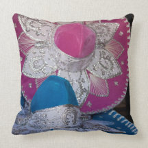 Almohada azul y rosada de MoJo del americano de lo