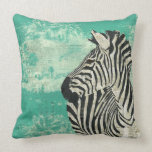 Almohada de Mojo de la turquesa de la cebra del vi