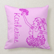 Almohada de tiro conocida púrpura del rosa del chi