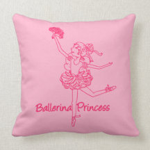 Almohada de tiro conocida rosada roja del chica de