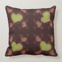 Almohada de tiro decorativa de los corazones