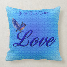 Almohada personalizada amor de MoJo del americano 