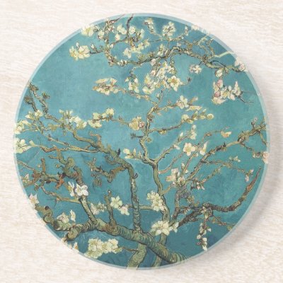Almond Blossom Coaster by vintage_gift_shop