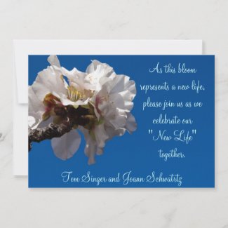Almond Blossom Wedding Invitation invitation
