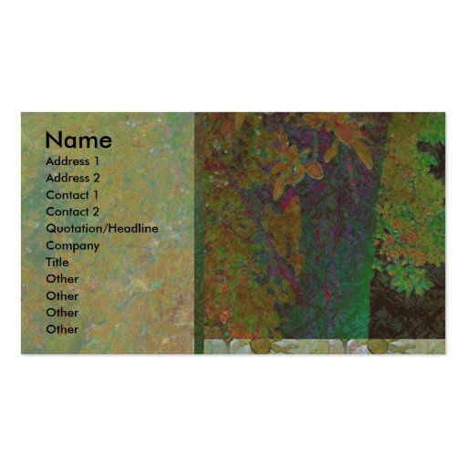 Almond Tree Glow Profile Card Business Card Templates (front side)