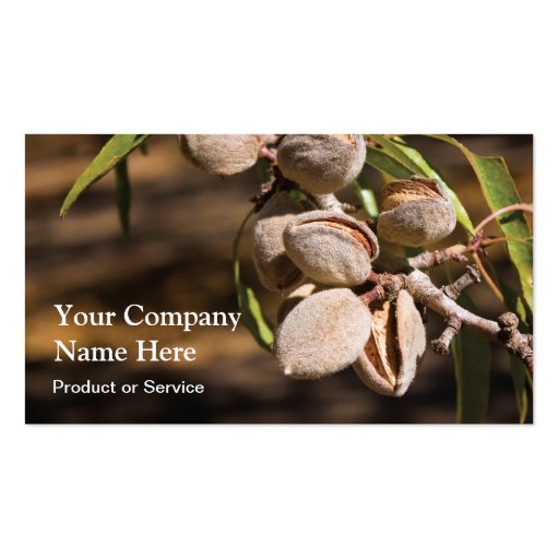 Almonds business card (front side)