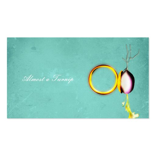 Almost a Turnip Optional Old Background Color Business Card Templates (back side)