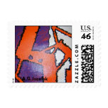 Almost-canvas painting, A.S.Josefek Postage Stamp