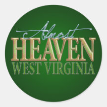 Almost Heaven West Virginia_2 Round Stickers