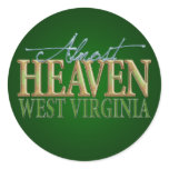 Almost Heaven West Virginia_2 Round Stickers