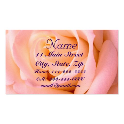 Almost Pink Profile Card Business Card Template