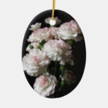 Almost White Carnations 1 Christmas Ornaments