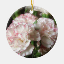 Almost White Carnations 5 Christmas Ornament