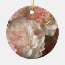 Almost White Carnations 7 Christmas Tree Ornament