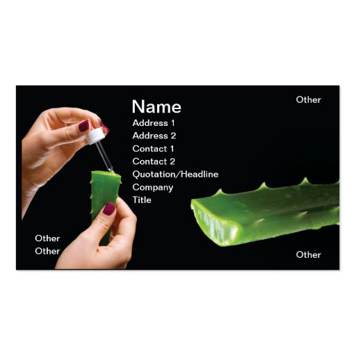 Aloe Vera Business Cards (front side)