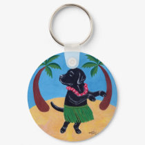 Aloha Black Labrador keychains