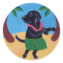 Aloha Black Labrador stickers