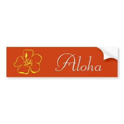 Aloha_Bumper Sticker by Mokis_Market